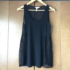 BCBG Sheer and Lacey Tank Top